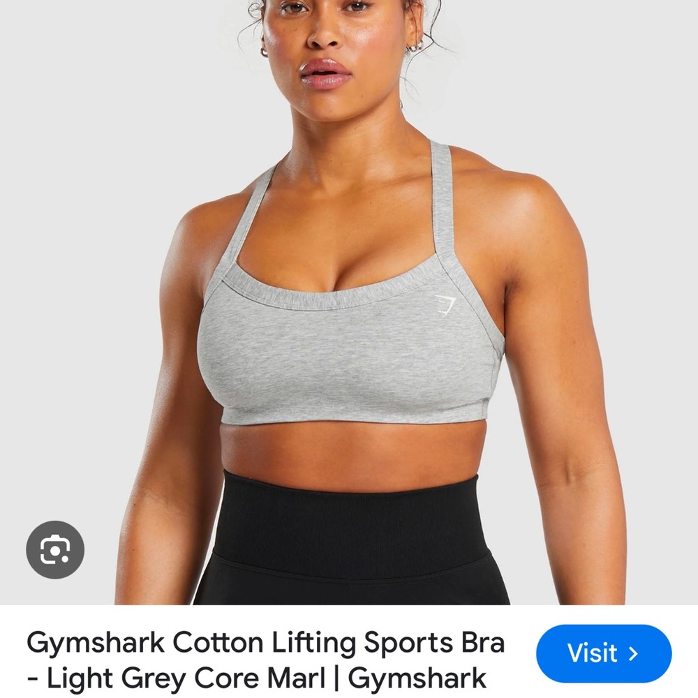 Gymshark Gray Racerback Sports Bra